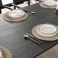 Hudson 6-8 Seater Rectangular Extendable Dining Table, Oak -DUNELM Furniture Shop 30843938 alt04