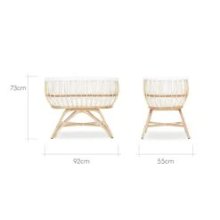CuddleCo Aria Crib, Rattan -DUNELM Furniture Shop 30844312 alt09