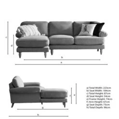 Jolene Soft Texture Corner Chaise Sofa -DUNELM Furniture Shop 30847021 alt09