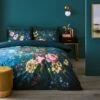 Arabella Blue Floral Luxury Velvet Duvet Cover & Pillowcase Set 1 Arabella Blue Floral Luxury Velvet Duvet Cover & Pillowcase Set -DUNELM Furniture Shop 30854984