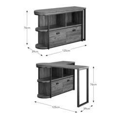 Fulton Pine Swivel Desk -DUNELM Furniture Shop 30857094 alt09