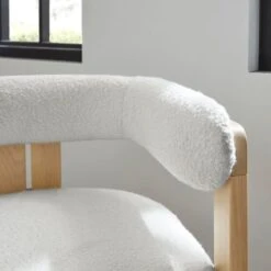 Lovato Dining Chair, Boucle -DUNELM Furniture Shop 30857638 alt03