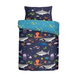 Sea Life Duvet Cover And Pillowcase Set -DUNELM Furniture Shop 30858184 alt03