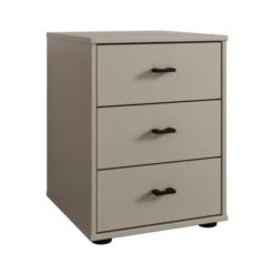 Wiemann Kahla Matt 3 Drawer Bedside Table -DUNELM Furniture Shop 30858685 alt02