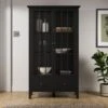 Lynton Glazed Display Cabinet, Black -DUNELM Furniture Shop 30858801
