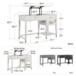 Cosmo Living Westerleigh Lift Desk, Graphite 15 Cosmo Living Westerleigh Lift Desk, Graphite -DUNELM Furniture Shop 30859517 alt09
