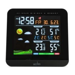 Acctim Wyndham 6-in-1 Barometric Weather Station Clock