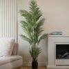 Artificial Tall Real Touch Pearl Palm Tree In Black Plant Pot -DUNELM Furniture Shop 30860950