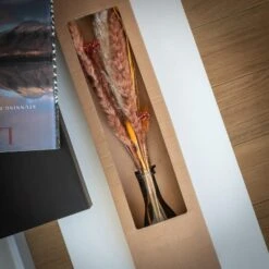 Dried Rusted Flowers Bouquet In Glass Vase -DUNELM Furniture Shop 30860962 alt02