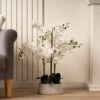 Artificial White Orchid In Grey Terrazzo Plant Pot -DUNELM Furniture Shop 30861403