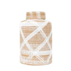 Hurne Reactive Striped Stoneware Decorative Ginger Jar -DUNELM Furniture Shop 30861571 alt03