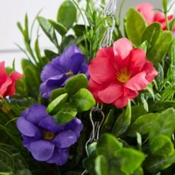 Artificial Petunia Plant In Hanging Basket -DUNELM Furniture Shop 30861648 alt01