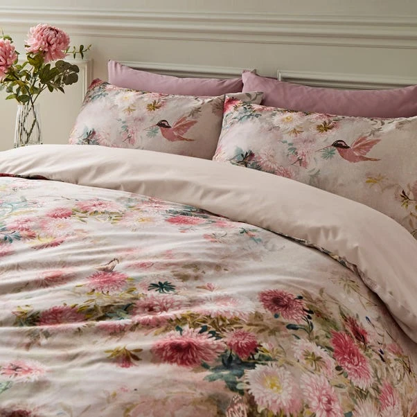 Aldridge Dramatic Floral Cotton Sateen Duvet Cover And Pillowcase Set 8 Aldridge Dramatic Floral Cotton Sateen Duvet Cover And Pillowcase Set - Image 6