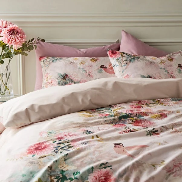 Aldridge Dramatic Floral Cotton Sateen Duvet Cover And Pillowcase Set 11 Aldridge Dramatic Floral Cotton Sateen Duvet Cover And Pillowcase Set - Image 9