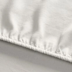 Super Soft Ivory Recycled Polyester Fitted Sheet -DUNELM Furniture Shop 30862867 alt01