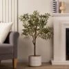 Artificial Olive Tree In White Ceramic Plant Pot -DUNELM Furniture Shop 30864288