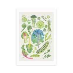 East End Prints Green Harvest Of Fruit & Vegetables Framed Print -DUNELM Furniture Shop 30865307 alt01