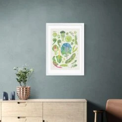 East End Prints Green Harvest Of Fruit & Vegetables Framed Print -DUNELM Furniture Shop 30865310