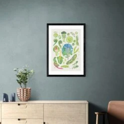 East End Prints Green Harvest Of Fruit & Vegetables Framed Print -DUNELM Furniture Shop 30865312