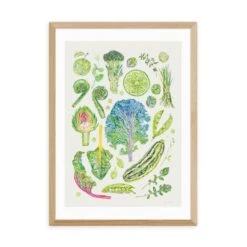 East End Prints Green Harvest Of Fruit & Vegetables Framed Print -DUNELM Furniture Shop 30865313 alt01