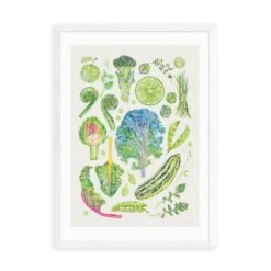 East End Prints Green Harvest Of Fruit & Vegetables Framed Print -DUNELM Furniture Shop 30865314 alt01