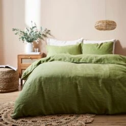 Linen Duvet Cover And Pillowcase Set -DUNELM Furniture Shop 30866347 alt01