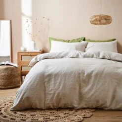 Linen Duvet Cover And Pillowcase Set -DUNELM Furniture Shop 30866352 alt01