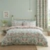 Catherine Lansfield Clarence Floral Reversible Natural Duvet Cover & Pillowcase Set -DUNELM Furniture Shop 30867192