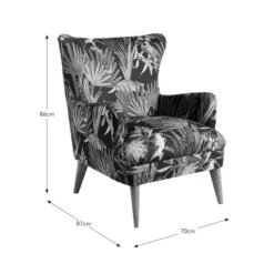 Marlow Wing Chair, Tropical Treasures Print -DUNELM Furniture Shop 30868928 alt09