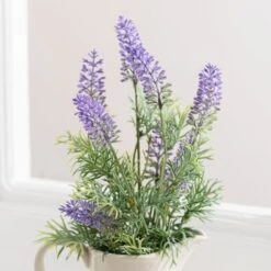 Artificial Lavender In Cream Ceramic Jug -DUNELM Furniture Shop 30869587 alt01