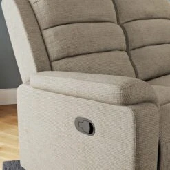 Taylor Chunky Chenille Manual Recliner 2 Seater Sofa, Dark Natural -DUNELM Furniture Shop 30869879 alt03