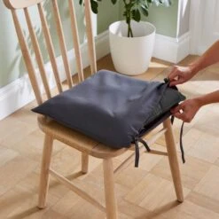 Set Of 2 Plain Seat Pad Covers -DUNELM Furniture Shop 30870175