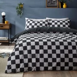Checkerboard Duvet Cover & Pillowcase Set 17 Checkerboard Duvet Cover & Pillowcase Set -DUNELM Furniture Shop 30871156