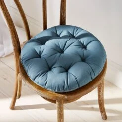 Bistro Cotton Round Seat Pad -DUNELM Furniture Shop 30872244