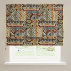 Evander Red Roman Blind -DUNELM Furniture Shop 30873437 alt03