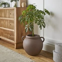 Wide Stone Vase With Handles -DUNELM Furniture Shop 30873664