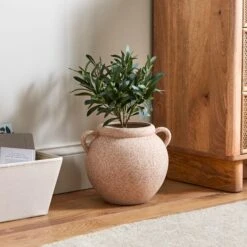 Wide Stone Vase With Handles -DUNELM Furniture Shop 30873666