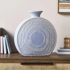 Zen Round Stoneware Vase -DUNELM Furniture Shop 30873686 alt02