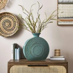Zen Round Stoneware Vase -DUNELM Furniture Shop 30874450