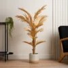 Artificial Gold Kwai Palm Tree In Black Plant Pot -DUNELM Furniture Shop 30874925