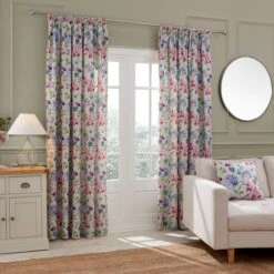 Summer Bloom Pencil Pleat Curtains -DUNELM Furniture Shop 30876597 alt01