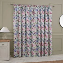 Summer Bloom Pencil Pleat Curtains -DUNELM Furniture Shop 30876636 alt04