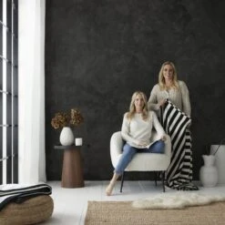 Style Sisters Knitted Stripe Throw -DUNELM Furniture Shop 30877089 alt04