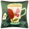 KateMerritt TimeForTea Piped Square Cushion -DUNELM Furniture Shop 30877997