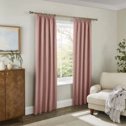 Rotterdam Herringbone Blackout Pencil Pleat Curtains -DUNELM Furniture Shop 30879278 alt01