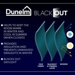 Rotterdam Herringbone Blackout Pencil Pleat Curtains -DUNELM Furniture Shop 30879279 alt07