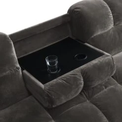 Margo Velvet With Storage Double Sofa Bed -DUNELM Furniture Shop 30879870 alt02