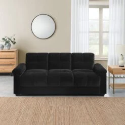 Margo Velvet With Storage Double Sofa Bed -DUNELM Furniture Shop 30879901