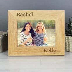 Personalised Couples Light Wood Landscape Photo Frame -DUNELM Furniture Shop 30880827
