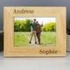 Personalised Couples Light Wood Landscape Photo Frame -DUNELM Furniture Shop 30880846